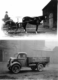 Horse and trap and lorry